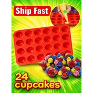 Silicone Mini Muffin Tray Mini Muffin Pan 24 Cavity Cupcake Tray Mini Cupcake Mould Cupcake PanS-297