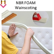 2m &amp; 5m Self Adhesive NBR Foam Wainscoting / 3D Waist Line / 3D Foam Wallpaper Border Wall Skirting Bingkai 立体腰线 自粘