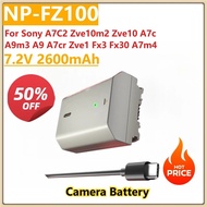 Camera Battery NP-FZ100 NPFZ100 7.2V 2600mAh Type-C Input for Sony A7C2 Zve10m2 Zve10 A7c A9m3 A9 A7