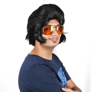 Wig Elvis Wig Black Men Short Fake Elvis Wig