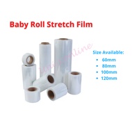 Baby Roll Mini Stretch Film 60mm 80mm 100mm 120mm Wrapping Film Wrapping Plastic Stationery Office H