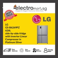 LG GS-B6269PZ side-by-side-fridge with Inverter Linear Compressor in Platinum Silver 626L