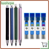 LUOLVUO Mechanical Pencil 2B/4B/6B/8B Pencil Refill Comics Design Metal Writing 5.6mm Drawing Tool