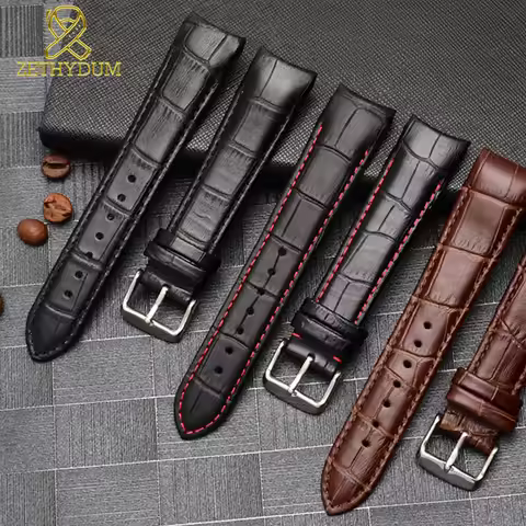 Genuine leather bracelet curve end watch strap 20mm for citizen BL9002-37 05A BT0001-12E 01A watch b
