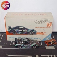 New HOT WHEELS PREMIUM HWID NISSAN SKYLINE GT-R BNR34 / R34 HKS (SEAL TEMPER / UNSEALED) - HOTWHEELS