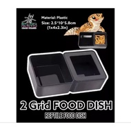 2 GRID FOOD DISH/ WATER DISH FOR GECKO AND OTHER REPTILES