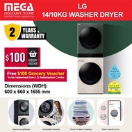 LG WT1410NHEG 14/10KG WASHTOWER WASHER DRYER / Free Detergent + Fabric Softner Sheet + $100 Grocery 