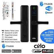 Circlo Home Smart Door Lock Handle CR-5860TT WIFI [Black] Mortise 6068 [TTlock]