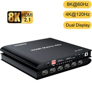 8K 60Hz HDR HDMI True Matrix 4x2 4K 120Hz 4 In 2 Out HDR HDMI Matrix Splitter Switcher Switch Box for PS4 Computer TO TV Monitor