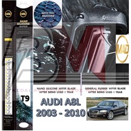 AUDI A8L 2003 - 2010 T9 1set 2pcs Japan technology Ori MAD Nano Silicone Wiper Windscreen Windshield