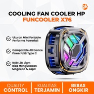 HP FUNCOOLER X76 Cooling Fan Cooler Magnetic Cooler Clip-on RGB Semiconductor Fanhp