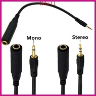LID 6 35mm 1 4 Female to 3 5mm 1 8 Male Plugs Mono Stereo  Extension Cable  Quality Sound Mono Stere