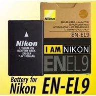 Nikon EN-EL9 battery original for Nikon DSLR d40 d60 d3000 d5000 (1 year warranty)