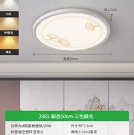 簡約吸頂燈【2981-銀杏50cm-三色變光24W】