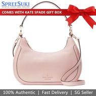 Kate Spade Handbag In Gift Box Crossbody Bag Leila Pebbled Leather Shoulder Bag Rose Smoke Pink # KA804