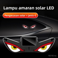 Car Window Car Warning Light Rear Window Solar Energy Fun Wireless Light Atmosphere Evil Decorative 