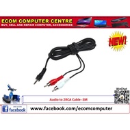 Audio To 2 RCA Cable -1.5m/3m/5m