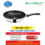 High-quality Stainless Steel Pan Deep Heart 30cm Eurosun MS1530- ECO Specialized For Induction Hob - Genuine Product