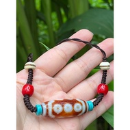 Dzi bracelet with 8 eyes, 9 eyes, 10 eyes, god of wealth, 4 eyes