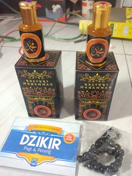 Parfum sunnah Muhammad kasturi non alkohol 2 botol isi 12ml bonus buku dzikir dan tasbih kayu