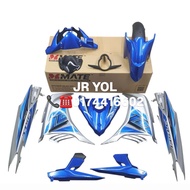 COVERSET YAMAHA 135LC V4 BIRU SILVER