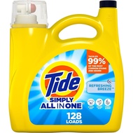 Tide Simply Liquid Laundry Detergent, Refreshing Breeze, 168 oz, 128 Loads, Tide Liquid Laundry Dete
