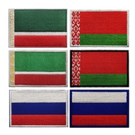 Outdoor Belarus Chechen Flag Embroidered Backpack Velcro Patch