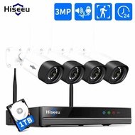 H.265 3MP 8CH Wireless Audio CCTV Security Outdoor IP Camera System NVR Kit 2MP 1080P HD
