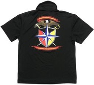 美國海軍陸戰隊 USMC 9th Communication Battalion 紀念POLO衫 排汗材質 SIZE：M