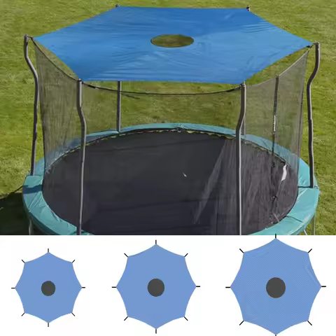 10/12/14ft Trampoline Shade Cover AntiUV Easy To Install Trampoline Cover Sun Protection Outdoor Pla