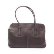 【二手】Tod 'TOD'S手提包，ブラウン皮革，女士手提包，二手 B