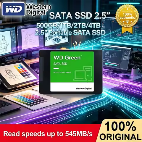 Original SSD WD GREEN 2.5" SATA III SLC internal Solid State Disk 1TB 2TB Read Speed 545MB Hard Driv
