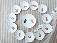 柴犬小碟套組  交換禮物 生日禮物 醬油碟 陶瓷 餐具 客製化