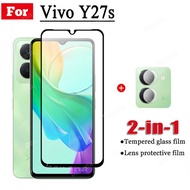 Vivo Y27s Tempered Glass For Vivo Y27 Y17s Y28 Full Coverage Glass Film + Camera Lens Glass Protector