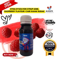 DYNA DYSOLVON SYRUP PERISA RASPBERRY 60ML UNTUK CAIR KAHAK BUDAK 60ML