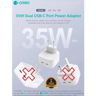 Charger 35W DUAL USB TYPE C POWER ADAPTER 35W COTECi
