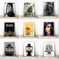 Beyonce black&white poster-sexy music star canvas print wall art for home decor,gift JFES