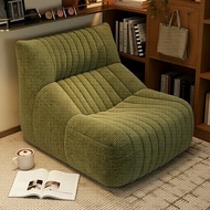 Frameless Chenille Lazy Sofa – French Striped Caterpillar Bean Bag Chair for Living Room & Balcony S