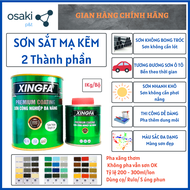 Sơn sắt mạ kẽm 2K - 2 Thành phần Sơn Inox Sơn bê tông Sơn sắt Sơn xe (1 Kg/Bộ) - XINGFA