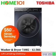 Toshiba Front Load Washer & Dryer 7.0KG - 12.5KG TWD-BM105GF4S I TWD-BM115GF4S I TWD-BM135GF4S
