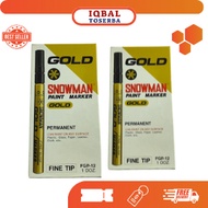 Snowman Paint Marker Gold Silver/ Permanent Marker