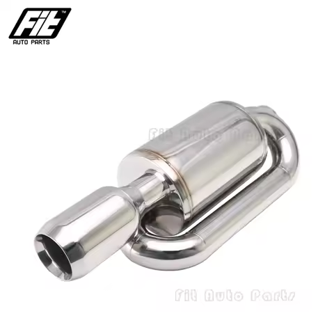 Universal Car Stainless Steel Exhaust Muffler S-FLOW Mugen Integra CTR Type with Exhaust Tip 2'' 2.5