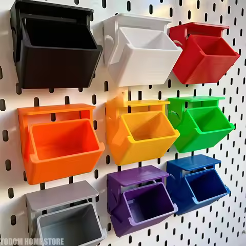 Tilting Drawers Storage Box 3d Printed for IKEA SKADIS Board Containers Home Organizer