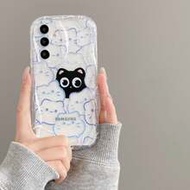 1pc Colorful Gradient Cat Stacked Cat Head Cream Texture Soft Shell Anti-Drop Cream Shell Asymmetric