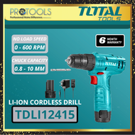 TOTAL 12V TDLI12415 LI-ION CORDLESS DRILL |  | 1 BATTERY &amp; 1 CHARGER