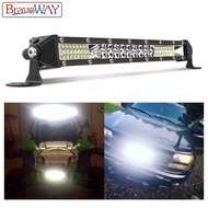 BraveWay 10/20/30inch LED Work Light Bar 24V Car Lights 12V Spot Flood Combo Driving Beam Sport Light Led Car for SUV AVT Truck 4x4 Offroad