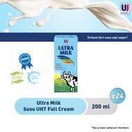 Ultra Milk Susu UHT Full Cream 200ml - 1 Dus Isi 24 pcs