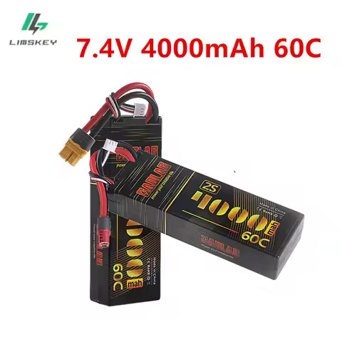 2S 7.4V Lipo Battery for 4000mAh 60C Hard Case with T Plug Deans XT60 For RC Car Truck Tank Racing H