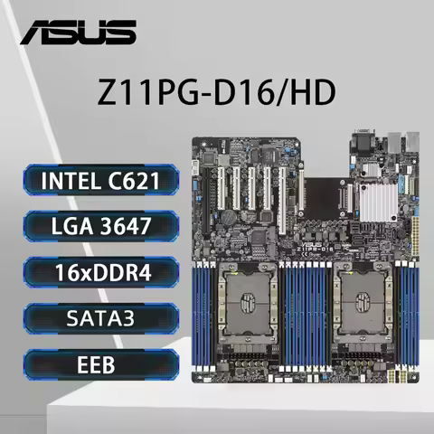 ASUS Z11PG-D16/HD Motherboard Support Xeon Gold 5218 Xeon Silver 4210 CPU 16×DDR4 Intel C621 M.2 512