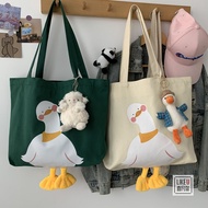 Reka cipta asli kaki itik gari beg bahu perlindungan alam sekitar ins kipas sastera wanita pelajar b